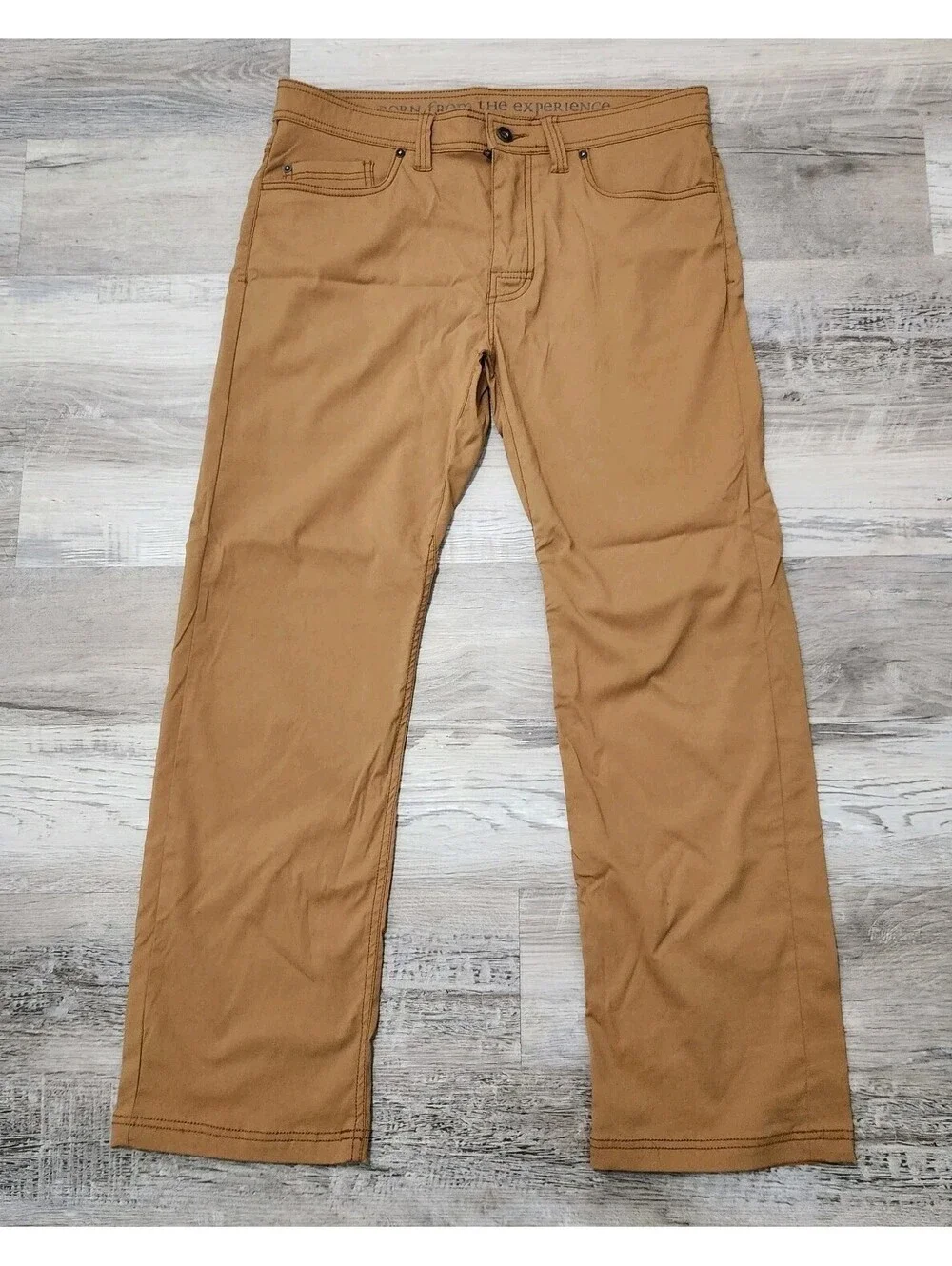 Prana Zion Slim Fit Pants Size 33 X 30 Brown Stretch Breathe